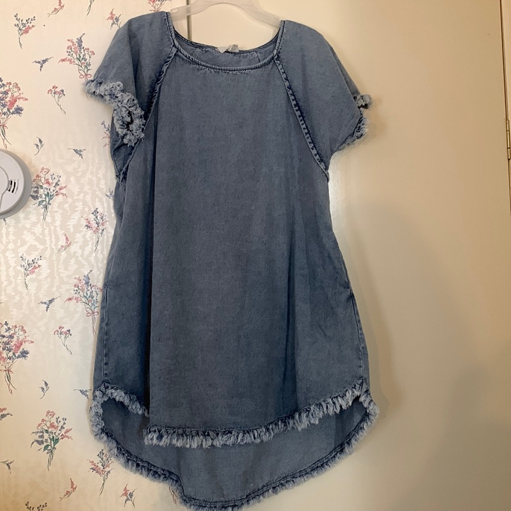 Umgee high low denim dress